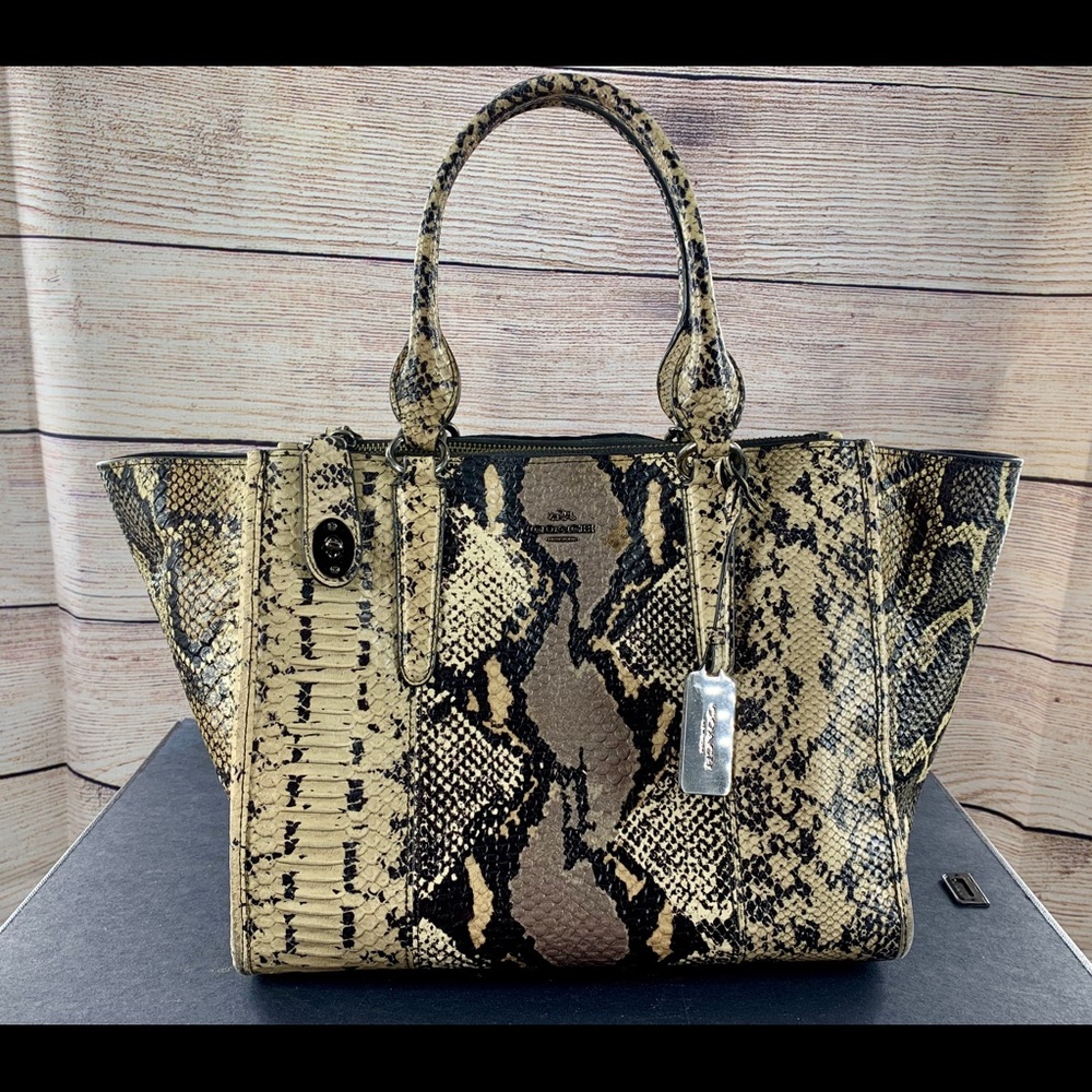 Coach Caryall Crosby multi snake leather